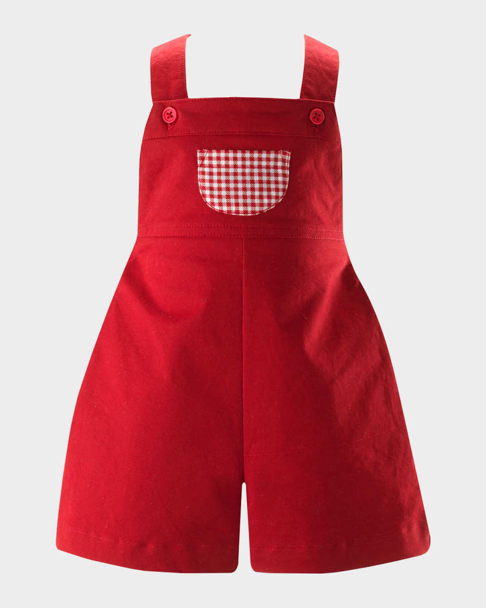 Boy's Gingham Shirt & Dungaree Set, Size, Size 6M-24M